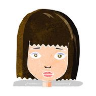 cartoon female face N39