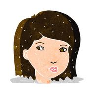 cartoon female face N40