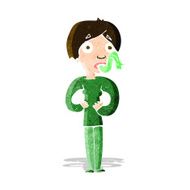 cartoon woman sticking out tongue N3
