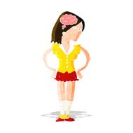 cartoon intelligent woman N5