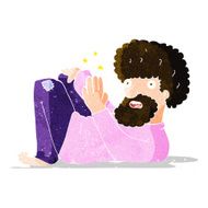 cartoon hippie man N8