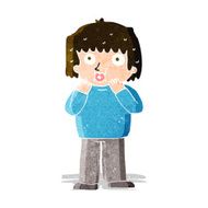 cartoon worried boy N10