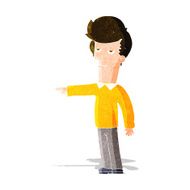 cartoon pointing man N41