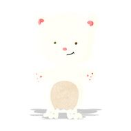 cartoon happy polar bear