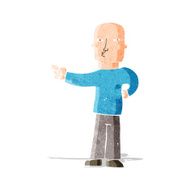 cartoon pointing man N42