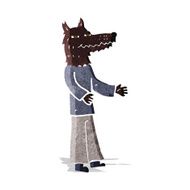 cartoon wolf man N11