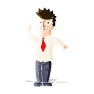 cartoon man with idea N69