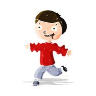 cartoon excited boy N41