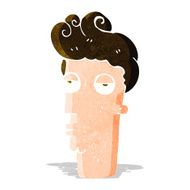 cartoon bored man&#039;s face N3