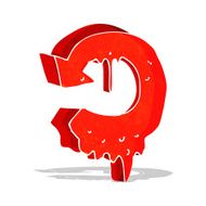 cartoon melting arrow symbol N2