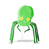 cartoon spooky skull spider N2