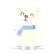 cartoon cute polar bear cub N5