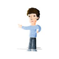 cartoon pointing man N44