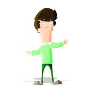 cartoon startled man N14