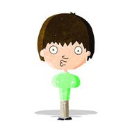cartoon whistling boy N8