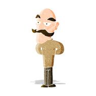 cartoon old man with mustache N9