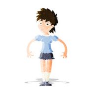 cartoon curious woman N17