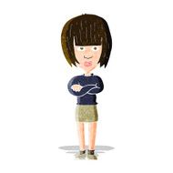 cartoon annoyed woman N54