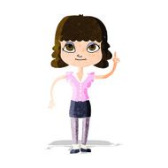 cartoon woman with idea N59