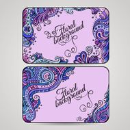 two floral decorative vector frames