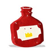 cartoon old bottle N2