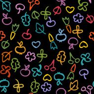 doodle vector seamless pattern N2
