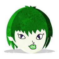 cartoon vampire girl face N3