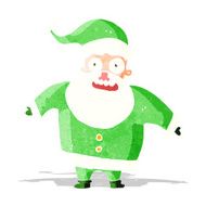 cartoon shocked santa claus