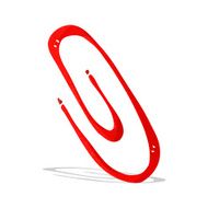 cartoon red paperclip N4