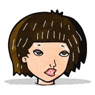 cartoon bored looking woman N4