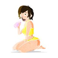 cartoon sexy gym girl N3