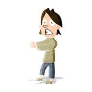 cartoon shocked man N48