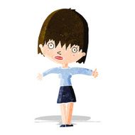 cartoon curious woman N18