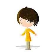 cartoon woman shrugging shoulders N115