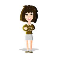 cartoon tough woman with folded arms N3