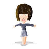 cartoon annoyed woman N55