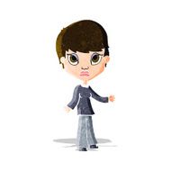 cartoon woman shrugging shoulders N118