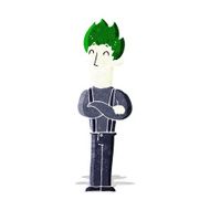cartoon happy vampire man N7
