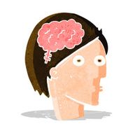 cartoon head with brain symbol N9