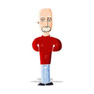 cartoon annoyed balding man N3