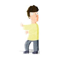 cartoon nervous man N47