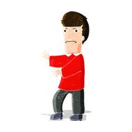 cartoon grumpy man N6