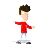 cartoon nervous man N48