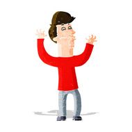 cartoon nervous man N49