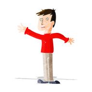 cartoon worried man reaching N6