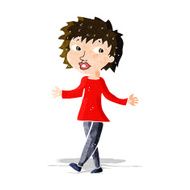 cartoon woman with no worries N9