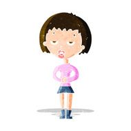 cartoon bored woman waiting N3