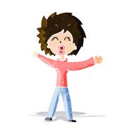 Cartoon Woman Shouting N5