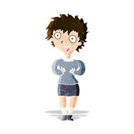 cartoon excited woman N37