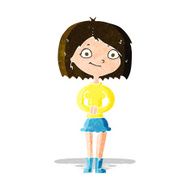 cartoon happy woman N74